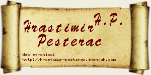 Hrastimir Pešterac vizit kartica